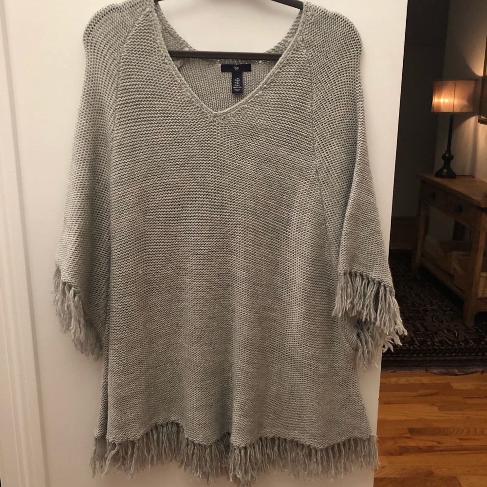 Grey / gray poncho